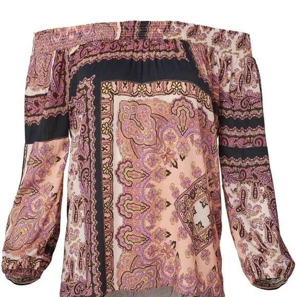 Lascana Venus Women’s Blouse 3/4 Sleeve Cold shoulders Multicolored - Picture 3 of 6